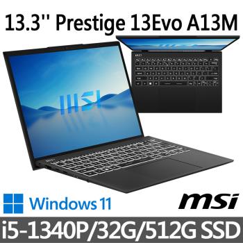 msi微星 Prestige 13Evo A13M-259TW 13.3吋 商務筆電 (i5-1340P/32G/512G SSD/W11/星辰灰)