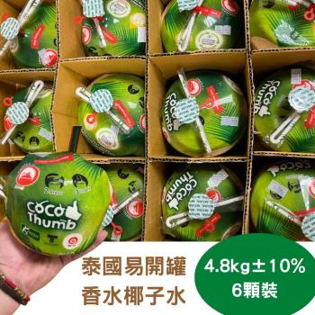 【RealShop 真食材本舖】泰國易開罐香水椰子水6顆(每顆800g±10%)
