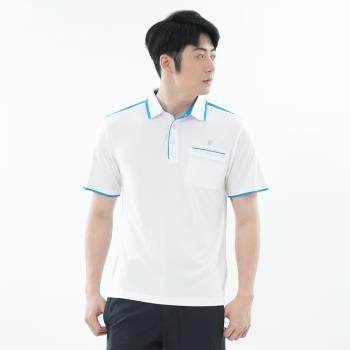 【遊遍天下】男款抗UV吸濕排汗機能POLO衫GS1045白色 (M-5L大尺碼)