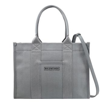 BALENCIAGA 巴黎世家 671402 Hardware 燙印LOGO兩用托特包.灰