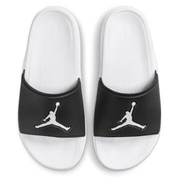 Nike JORDAN 拖鞋 男鞋 輕量 JUMPMAN SLIDE 白黑【運動世界】FQ1598-010