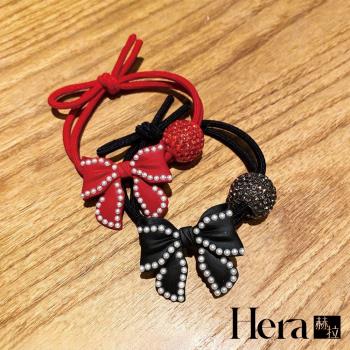 【Hera 赫拉】專櫃精品環繞珍珠蝴蝶結髮圈-2色 HRG6