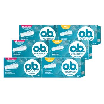 歐碧o.b. 衛生棉條量多普通型/迷你型 16條x6盒