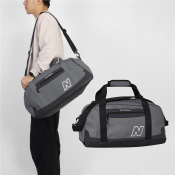 New Balance 健身包 Legacy Duffle Bag 灰 黑 可調背帶 大空間 旅行袋 側背包 NB LAB23107CAS