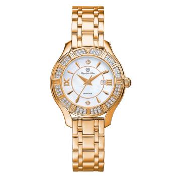 【Olympia Star 奧林比亞之星】 優雅星輝真鑽時尚腕錶 (28051DLR) 
