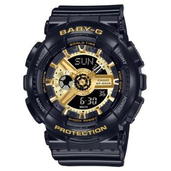 【CASIO 卡西歐】BABY-G 立體層次雙顯腕錶 黑 BA-110X-1A_43.3mm