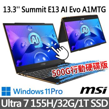 (送500G固態行動碟)msi微星 Summit E13 AI Evo A1MTG-018TW13.3(Ultra 7 155H/32G/1T SSD