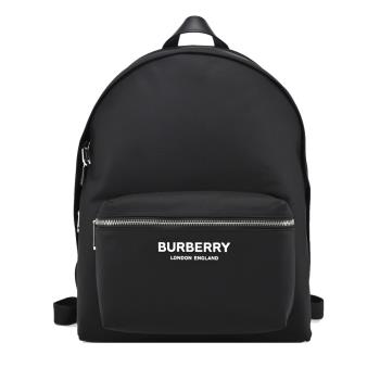 BURBERRY  經典LOGO尼龍後背包(黑色)