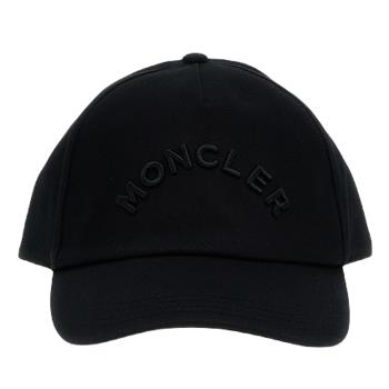 【MONCLER】春夏新款 刺繡英文名 棒球帽-黑色 (ONE SIZE) M3B0004004863 999