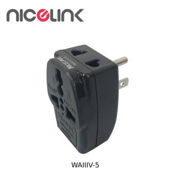 NICELINK 耐司林克 區域型旅行轉接頭 3插座款(適用台/中/美/日/加/菲律賓/泰國)WAIIIV-5