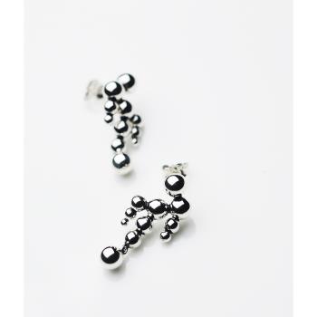 【Georg Jensen 喬治傑生】Grapes #551U 純銀吊燈形針式耳環