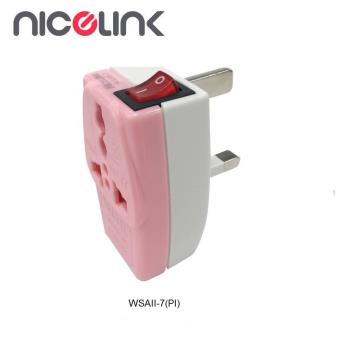NICELINK 耐司林克 區域型 旅行轉接頭 開關插座款(適用英/港/中東/新加坡/馬來西亞 )WSAII-7