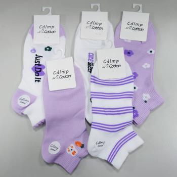 imaco 紫色浪漫日系棉質短襪