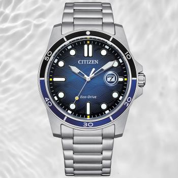 CITIZEN星辰 GENTS系列 水波紋 光動能腕錶 AW1810-85L