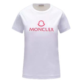 【MONCLER】女款 品牌LOGO 短袖T恤-白色 (S號、M號、L號) 8C00006809CR001