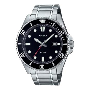 【CASIO 卡西歐】運動潛水錶 經典黑 不鏽鋼錶帶 防水200米 旋入式背蓋 MDV-107D (MDV-107D-1A1)