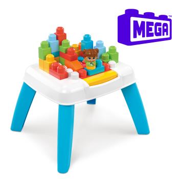 【Mega Bloks 美高積木】積木桌(兒童積木/大積木/學習積木/創意DIY拚搭/男孩玩具/女孩玩具)