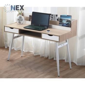 【NEX】清新風 簡約4尺書桌 W120*D60*H93 鐵腳書桌(咖啡桌/書桌/桌子/化妝桌/置物桌)