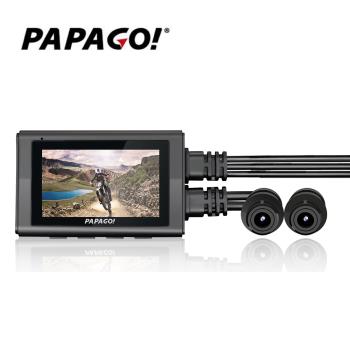 【PAPAGO】 MOTO 3 WIFI 星光夜視雙鏡頭機車行車紀錄器＋32G記憶卡(行車記錄器)