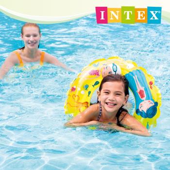 INTEX 卡通游泳圈-直徑61cm 3款可選 適6~10歲 (59242)