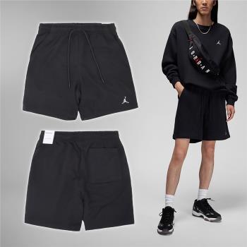 Nike 短褲 Jordan Essentials Shorts 男款 黑 白 毛圈布 抽繩 棉褲 褲子 FQ4535-010