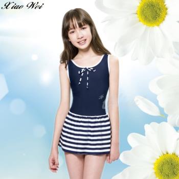 梅林品牌 時尚流行女童連身裙泳裝 NO.M35518