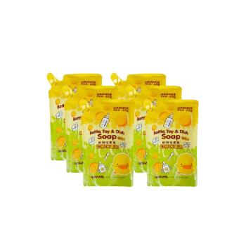 Piyo Piyo 黃色小鴨 奶瓶清潔劑補充包組(800mlx6包)