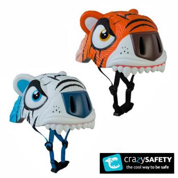 丹麥設計crazySAFETY瘋狂安全帽 3D動物造型兒童安全帽-老虎