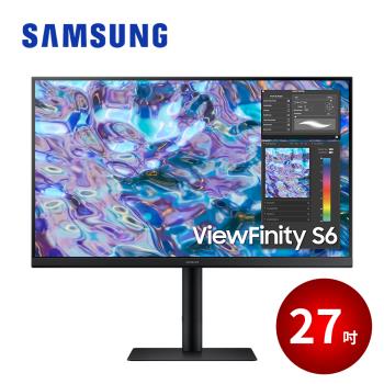 SAMSUNG 27吋 ViewFinity S6 IPS 高解析度平面顯示器 S27B610EQC