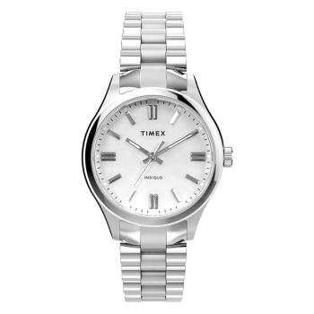 【TIMEX】天美時 Waterbury 34毫米經典不鏽鋼手錶(銀TXTW2W40500)