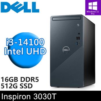 DELL Inspiron 3030T-P1308BTW-SP1(i3-14100/16G DDR5/512G PCIE/W11P)