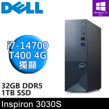 DELL Inspiron 3030S-P1808BTW-SP3(i7-14700/32G DDR5/1TB PCIE/T400 4G/W11P)
