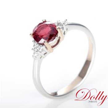 Dolly 18K金 天然尖晶石1克拉鑽石戒指(007)