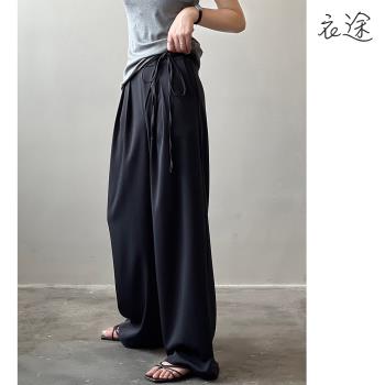 【衣途】 高腰垂感直筒休閒褲(百搭/透氣/舒適/4色/M-L/KDPY-B692)
