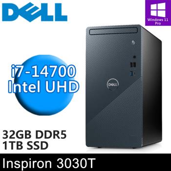 DELL Inspiron 3030T-P1708BTW-SP1(i7-14700/32G DDR5/1TB PCIE/W11P)