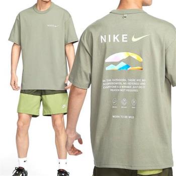 Nike AS M NSW PREM ESSNTL OP2 TEE G 男款 綠色 運動 短袖 HF6172-053