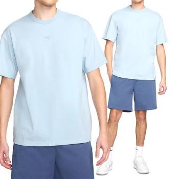 Nike NSW PREM ESSNTL SUST TEE 男款 淺藍色 刺繡 小LOGO 短袖 DO7393-441