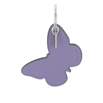 COACH 平滑皮革蝴蝶造型吊飾/鑰匙圈(紫羅蘭)