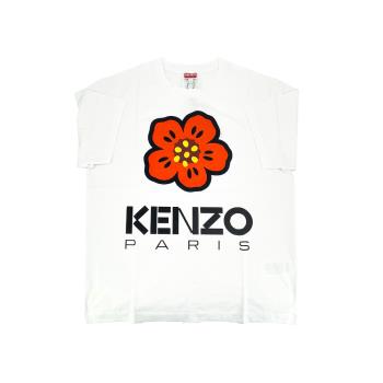 Kenzo Boke Flower 男款 紅花圓領短袖T恤(白)