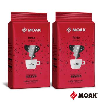 MOAK 義大利FORTE ROCK紅牌咖啡粉x2包(250g/包)