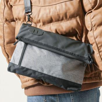 【大阪鞄袋】日本機能 2WAY 摺疊斜背包 薄款 B5 側背包 手拿包 防盜包 休閒包 旅行袋 袋中袋
