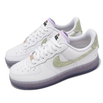 Nike 休閒鞋 Wmns Air Force 1 07 LX 女鞋 白 綠 紫 AF1 經典 皮革 運動鞋 HF5719-139
