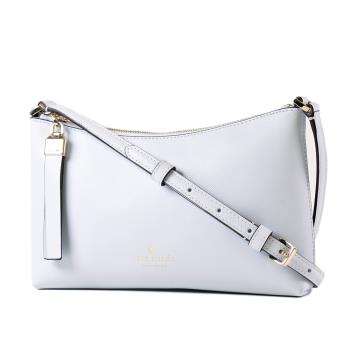 KATE SPADE Sadie 防刮十字紋拉鍊斜背包-粉藍