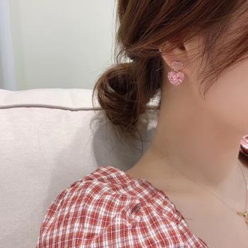 【Emi艾迷】粉戀甜心 925銀針 耳環