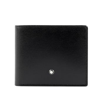 MONTBLANC 萬寶龍Meisterstuck 大班系列牛皮對開6+2卡短夾(黑色) 130073