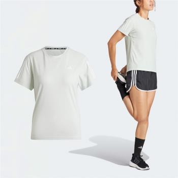 adidas 短袖 Own The Run Tee 女款 綠 白 吸濕 排汗 反光 運動 短T 愛迪達 IN1593