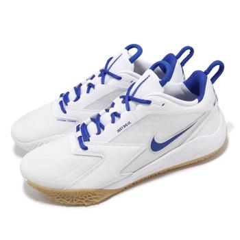 Nike 排球鞋 Air Zoom HyperAce 3 男鞋 女鞋 白 藍 氣墊 室內運動 羽排鞋 運動鞋 FQ7074-106