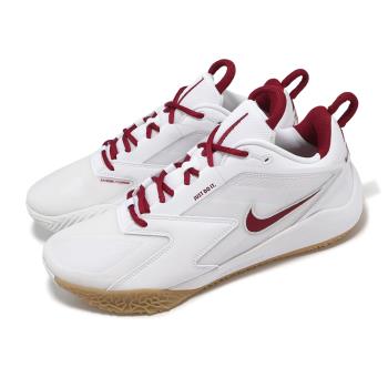 Nike 排球鞋 Air Zoom HyperAce 3 男鞋 女鞋 白 紅 緩衝 室內運動 羽排鞋 運動鞋 FQ7074-100