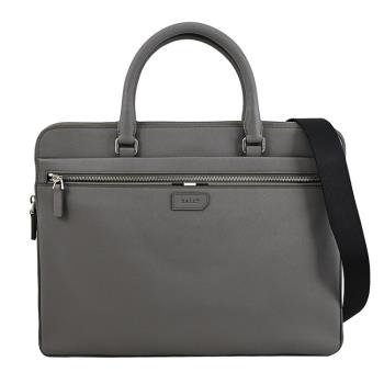 BALLY 6306250 PLINY 品牌LOGO防刮雙層兩用公事包.灰