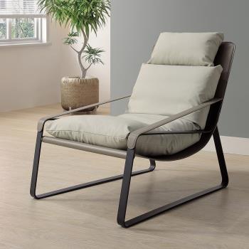 Boden-艾米琳皮革造型休閒單人椅/沙發椅/扶手餐椅/商務洽談椅/房間椅/會客椅/設計款椅
